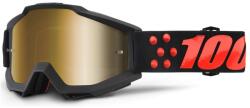 100% Motocross szemüveg 100% Accuri Gernica fekete, arany króm plexi + világos plexi