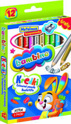 Bambino Színes ceruza 12 db + hegyező (KX5487)