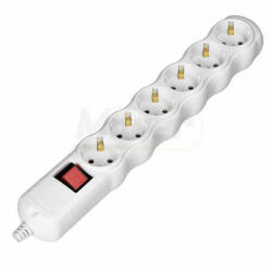 ORNO 6 Plug Switch (OR-AE-13269(GS)/W)