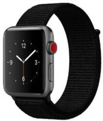 MYBANDZ Rugalmas szövet óraszíj Apple Watch 42-44mm fekete (APW421395)