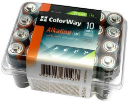 ColorWay Baterii alcaline Colorway AA/ 1.5V/ 24 bucăți în pachet/ Cutie de plastic (CW-BALR06-24PB)