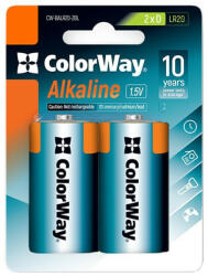 ColorWay Baterie alcalină Colorway D/LR20/ 1.5V/ 2 bucăți în pachet/ blister (CW-BALR20-2BL)