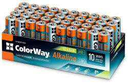 ColorWay Színes lúgos elemek AAA/ 1.5V/ 40db a csomagban (CW-BALR03-40CB)