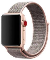 MYBANDZ Rugalmas szövet óraszíj Apple Watch 42-44mm rózsaszín homok (APW422800)