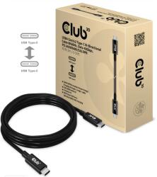 Club 3D USB 4.0 Type C Összekötő Fekete 2m CAC-1578 (CAC-1578)