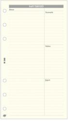 SATURNUS Gyűrűs kalendárium betét SATURNUS L368 bianco napi tervező sárga lapos