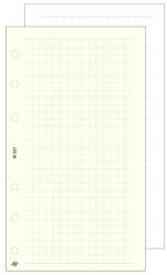 Gyűrűs kalendárium betét SATURNUS M327/F négyzethálós jegyzetlap fehér lapos