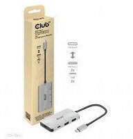  ADA Club3D USB Gen2 Type-C PD Charging Hub to 2x Type-C 10G ports and 2x USB Type-A 10G ports