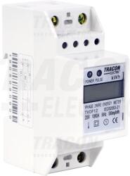 Tracon Fogyasztásmérő digitális 1 Fázis 2modul 230VAC / 10(60)A (TVOF12)