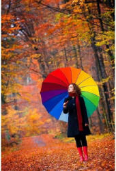 FR Szivárványos 16 színű esernyő 103 cm átmérő - automata (ZB-Esernyo-Z23147)