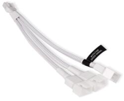 Alphacool Cablu Y-Splitter Alphacool de la 4-pini la 3x 4-pini PWM, 15cm, White, 18725