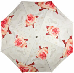 von Lilienfeld Rózsák krémszínű - UV szűrős - automata hosszúnyelű esernyő / nap (ZB-esernyo-5210A)