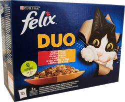 FELIX Fantastic Duo alutasakos macskaeledel - Házias válogatás aszpikban - Multipack (9 karton = 9 x 12 x 85 g) 9180 g