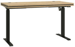 Állítható magasságú íróasztal Tucson 170 (Artisan tölgy + Matt fekete)
