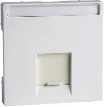 Schneider Electric MERTEN Fedlap, 1xRJ45 aljzathoz, System-M, aktív fehér, antibakteriális (MTN469825) (MTN469825)
