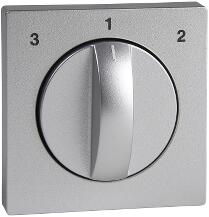 Schneider Electric MERTEN Fedlap forgatógombos ventilátor kapcsolóhoz, System-M, alumínium (MTN437160) (MTN437160)