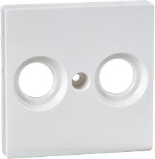 Schneider Electric MERTEN Antenna csatlakozó fedlap, 2 kimenettel, felirat nélkül, System-M, polárfehér (MTN4122-0319) (MTN4122-0319)