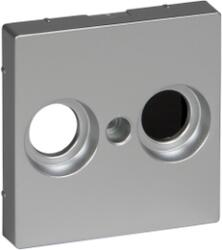 Schneider Electric MERTEN Antenna csatlakozó fedlap, 2 kimenettel, felirat nélkül, System-M, alumínium (MTN4122-0460) (MTN4122-0460)