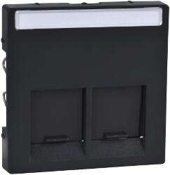 Schneider Electric MERTEN Fedlap, 2xRJ45 aljzathoz, System-M, antracit (MTN466514) (MTN466514)