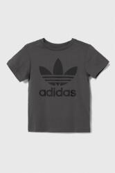 Adidas gyerek pamut póló TREFOIL szürke, mintás - szürke 128