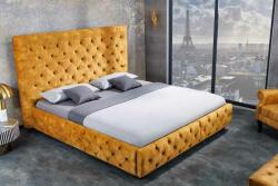 LuxD Design ágy Laney 180 x 200 cm mustársárga bársony