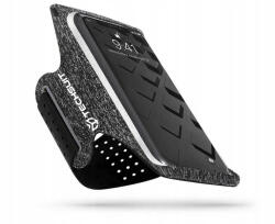 Techsuit - Sportos telefontartó felkarra (TH10) - 6, 5"-ig telefonokhoz - Szürke/fehér