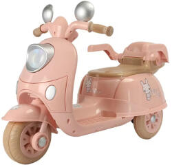 Hollicy Tricicleta electrica pentru fetite 3-5 ani, Kinderauto Bunny 40W 6V, culoare Roz Pal