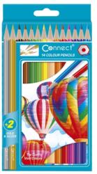 Connect Színes ceruza készlet, hatszögletű Connect 14 klf. szín (C-107019) - irodaitermekek