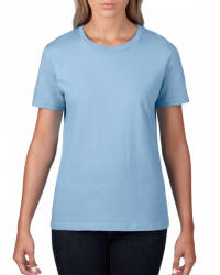 Gildan Környakas prémium Női póló, Gildan GIL4100, rövid ujjú, Light Blue-S