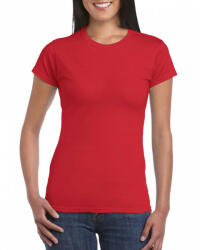 Gildan Softstyle Női póló, Gildan GIL64000, kereknyakú, rövid ujjú, Red-2XL