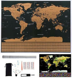 Malatec Kaparós világtérkép, kiváló ajándékötlet, 82x59 cm - bamibolt