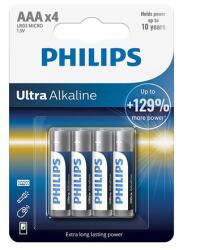 Philips Baterie Ultra Alkaline Lr3 Aaa Blister 4 Buc Philips (ph-lr03e4b/10)