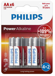 Philips Baterie Power Alkaline Lr6 Aa Blister 6 Buc Philips (ph-lr6p6bp/10) Baterii de unica folosinta