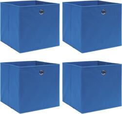 vidaXL Cutii depozitare, 4 buc. , albastru, 32x32x32 cm, textil (288337)