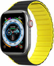 DUX DUCIS Apple Watch SE, 9, 8, 7, 6, 5, 4, 3, 2, 1 (41, 40, 38 mm) Dux Ducis Univerzális mágneses óraszíj (LD verzió) fekete-sárga