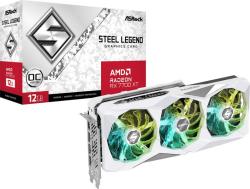 ASRock Radeon RX 7700 XT Steel Legend OC 12G GDDR6 (RX7700XT SL 12GO/90-GA4PZZ-00UANF) Videokártya