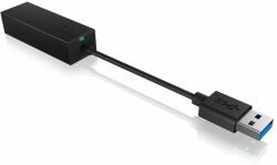 RaidSonic IcyBox IB-AC501a USB 3.0 to Gigabit Ethernet Adapter Black IB-AC501A (IB-AC501A)