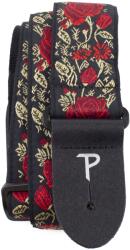 Perri's Leathers 7634 Jacquard Red/Gold Roses