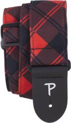 Perri's Leathers 7643 Design Fabric Strap Red/Black Plaid