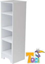 Todi szekrény Bianco keskeny nyitott polcos 140cm magas - babycenter-online
