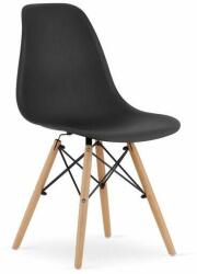ARTOOL Skandináv stílusú szék, Artool, Osaka, PP, fa, fekete és natúr, 4 (ART-3315_1)