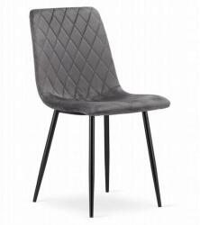 ARTOOL Skandináv stílusú szék, Artool, Torino, bársony, fém, szürke és f (ART-3502_1)