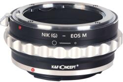 K&F Concept Adaptor montura K&F Concept Nik(G)-EOS M de la Nikon G la Canon EOS M KF06.318