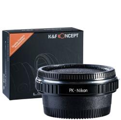 K&F Concept Adaptor montura K&F Concept PK-Nikon cu sticla optica de la Pentax K la Nikon F KF06.121