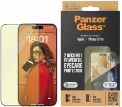 Panzer Apple iPhone 15 Pro üvegfólia - AntiBlue, tükröződésmentes + felhelyező keret (2814)