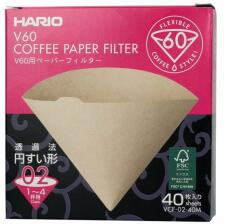 HARIO Misarashi V60-02 - fehérítetlen, papír, 40db (VCF-02-40M)