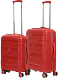 HaChi Denver piros 4 kerekű 2 részes bőrönd szett (Denver-S-M-piros)