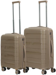 HaChi Denver drapp 4 kerekű 2 részes bőrönd szett (Denver-S-M-drapp)