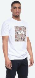 Wood Wood tricou din bumbac WW Square culoarea alb, cu imprimeu 11935720.2334-BRIGHTW 99KK-TSM0SC_00X