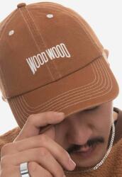 Wood Wood șapcă de baseball din bumbac culoarea maro, cu imprimeu 12240807.7083-ANTHRACITE 99KK-CAM0K9_88X